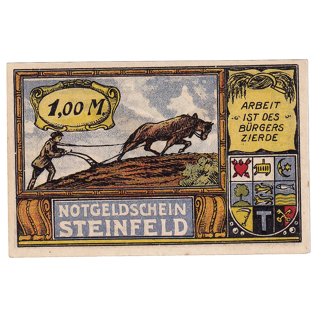 Geldschein, Deutschland, Steinfeld, 1 Mark, cheval 1921-11-30, UNZ- Mehl:1262.6