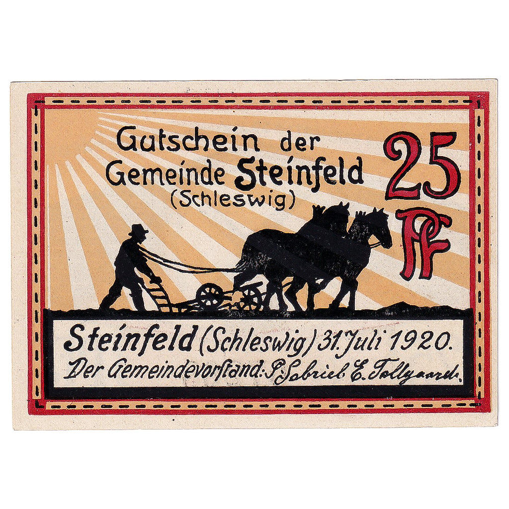 Billete, Alemania, Steinfeld, 25 Pfennig, champs 1921-06-30, SC Mehl:1262.4