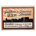 Billete, Alemania, Steinfeld, 25 Pfennig, Blason, 1921 SC Mehl:1262.4