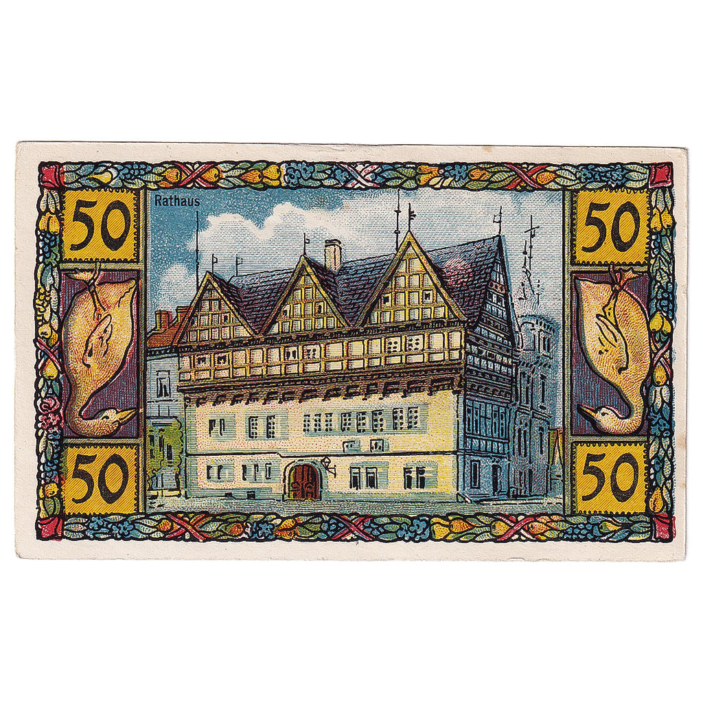 Geldschein, Deutschland, Blomberg, 50 Pfennig, mairie, 1921, UNZ-, Mehl:122.1a
