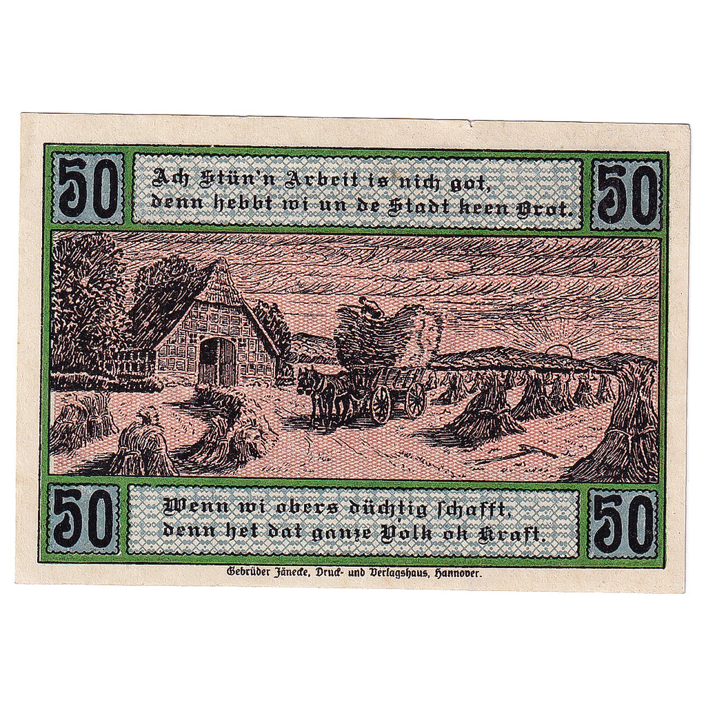 Geldschein, Deutschland, Selsingen, 50 Pfennig, blé 1923-01-01, UNZ- Mehl:1220.1