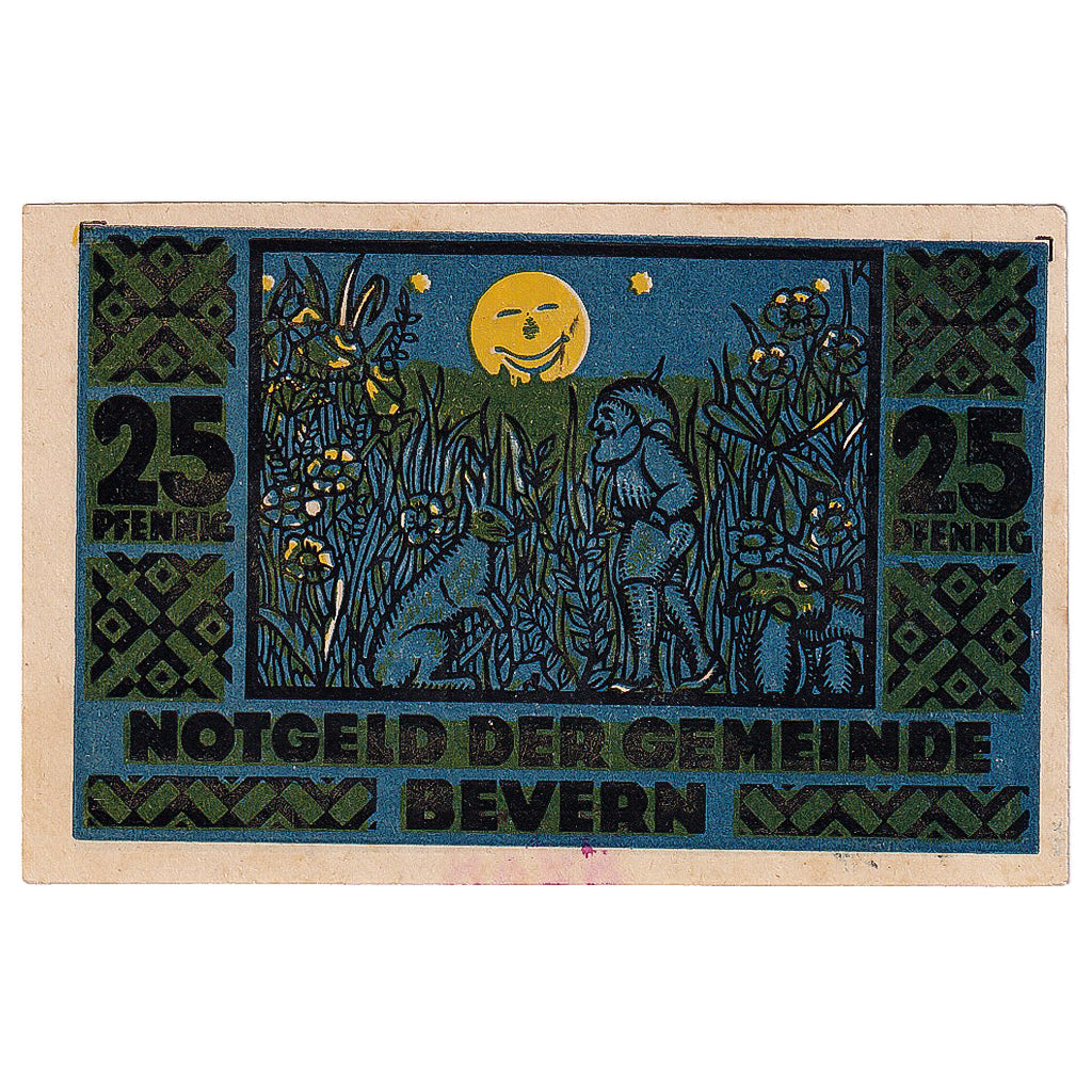 Banconote, Germania, Bevern, 25 Pfennig, nuit, 1921, 1921-12-31, SPL, Mehl:97.1a