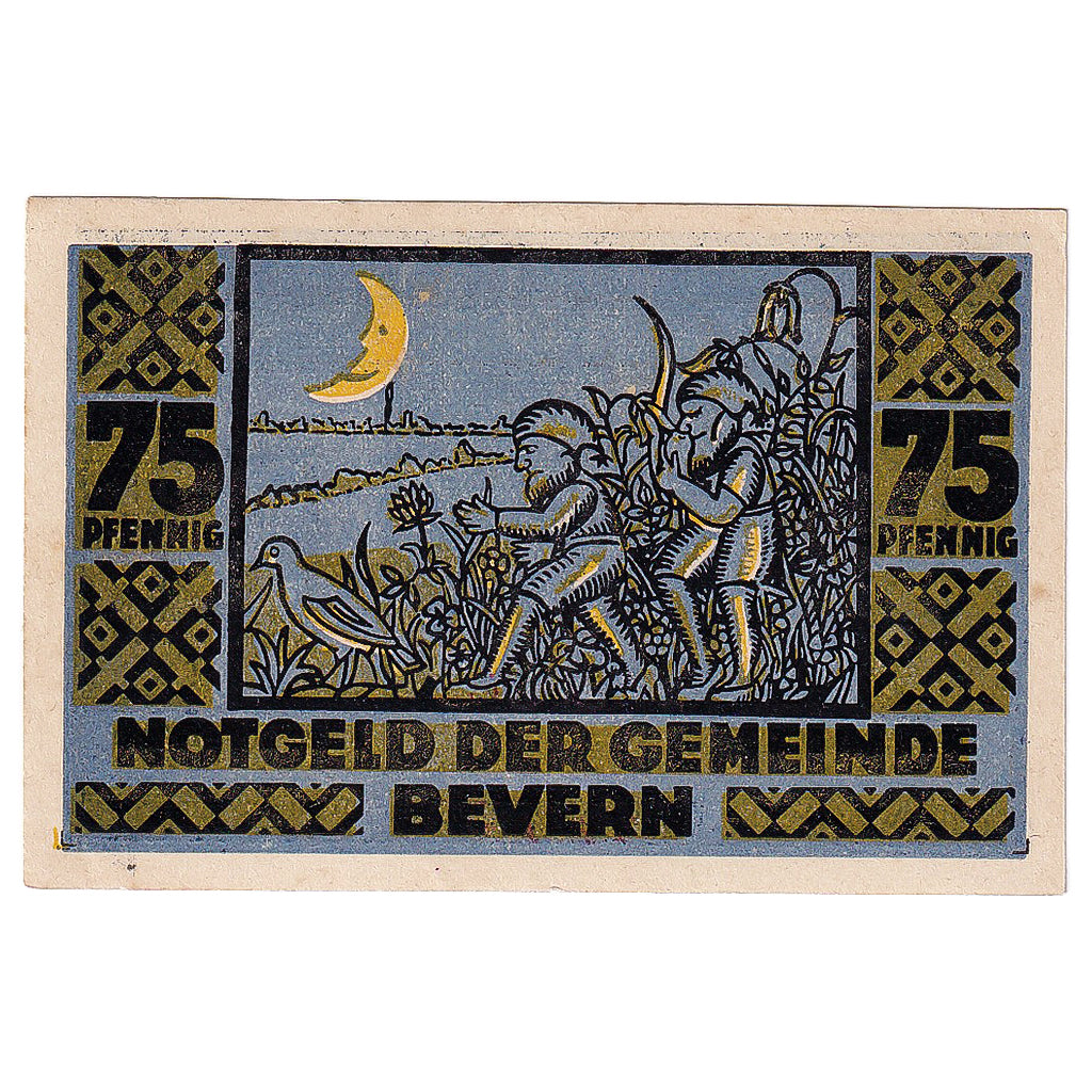 Banconote, Germania, Bevern, 75 Pfennig, personnage 1921-12-31, SPL Mehl:97.1a