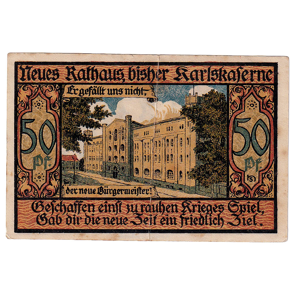Banconote, Germania, Bernburg, 50 Pfennig, mairie, 1921, SPL-, Mehl:95.2a