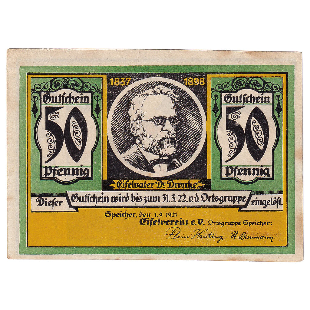 Banknot, Niemcy, Speicher, 50 Pfennig, château 1922-03-31, UNC(63) Mehl:1248.1