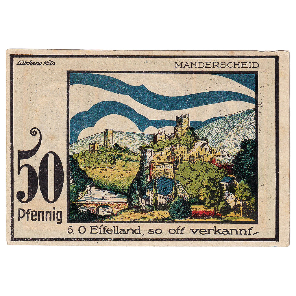 Banknot, Niemcy, Speicher, 50 Pfennig, ruine 1922-03-31, AU(55-58) Mehl:1248.1