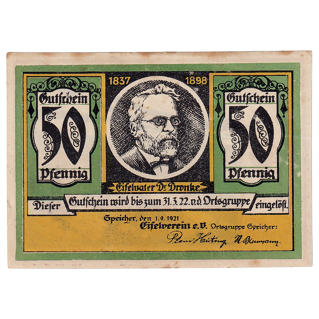 Banconote, Germania, Speicher, 50 Pfennig, paysage 1922-03-31, BB Mehl:1248.1
