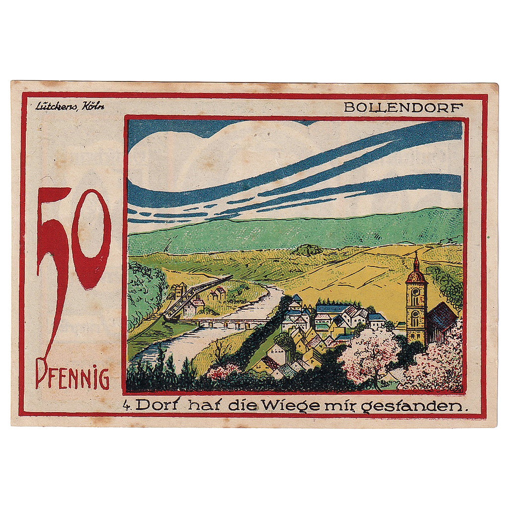 Banconote, Germania, Speicher, 50 Pfennig, paysage 1922-03-31, BB Mehl:1248.1