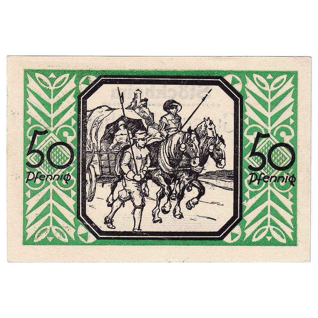 Geldschein, Deutschland, Stockheim, 50 Pfennig, charette, 1922 UNZ- Mehl:1272.2