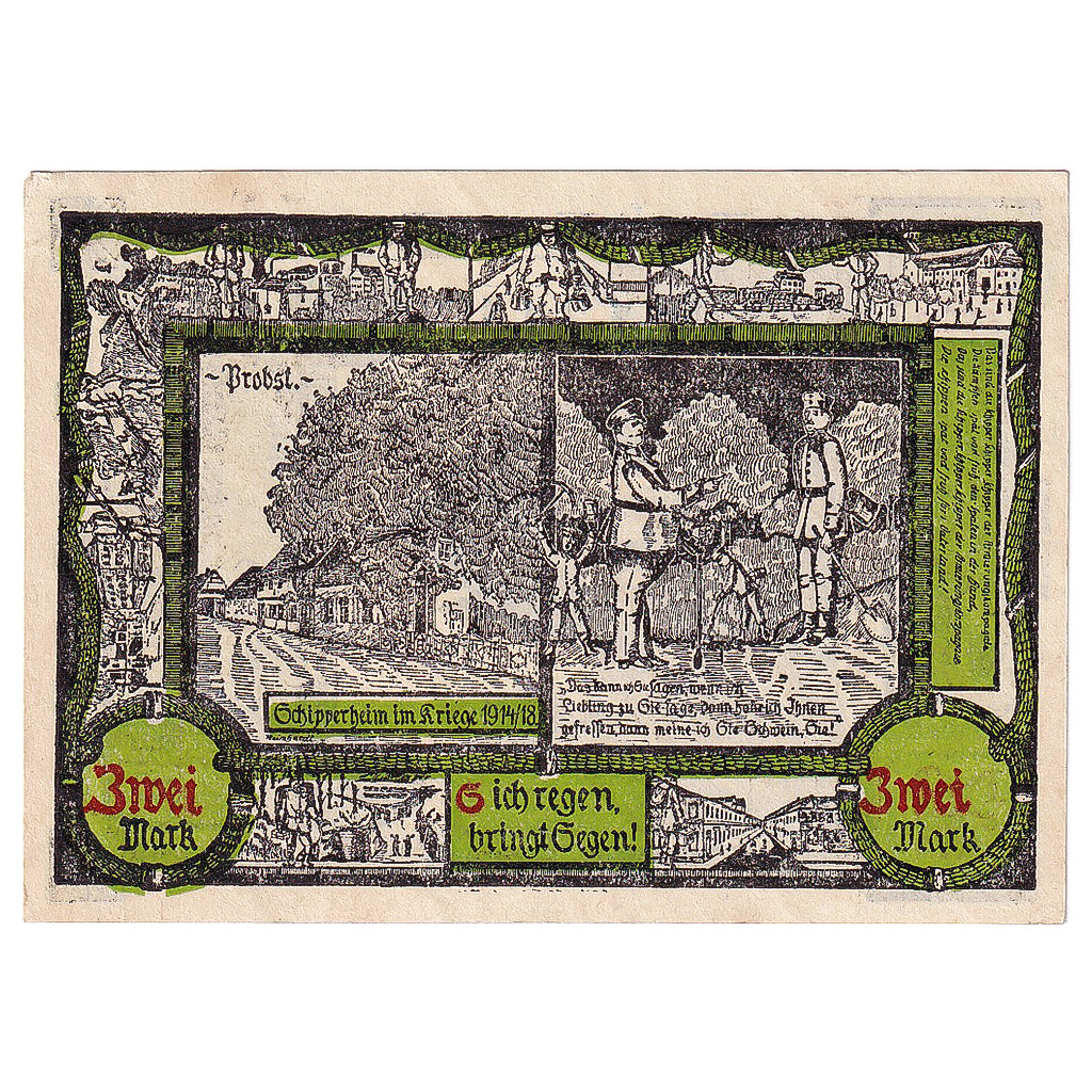 Geldschein, Deutschland, Soldin, 2 Mark, Eglise, 1921, UNZ-, Mehl:1235.2a