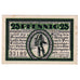 Geldschein, Deutschland, Speicher, 25 Pfennig, personnage, 1920 UNZ- Mehl:S93.1a