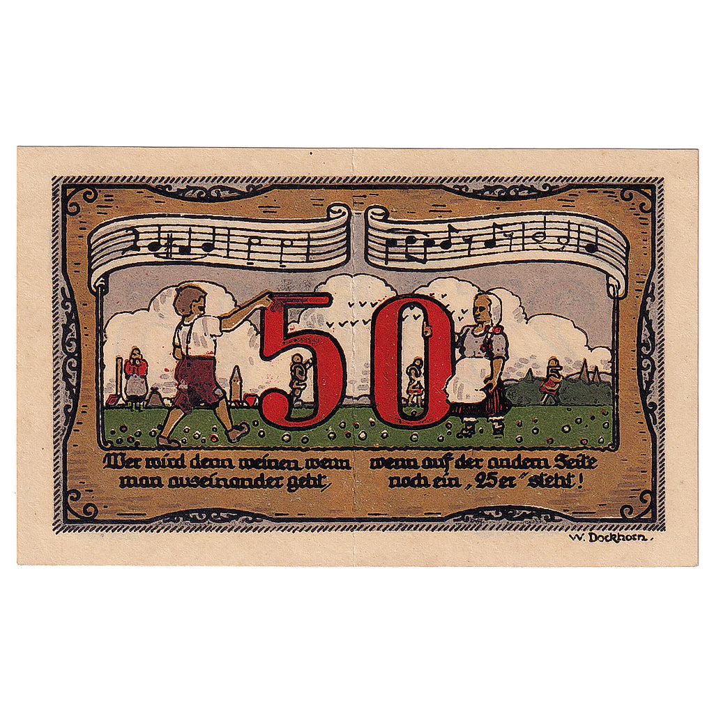 Banknot, Niemcy, Königsaue, 25 Pfennig, danse 1921-06-10, UNC(63) Mehl:721.1a