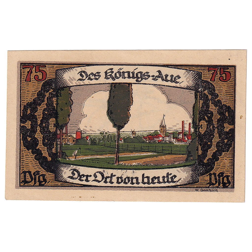 Banknot, Niemcy, Königsaue, 75 Pfennig, carte 1921-06-10, UNC(63) Mehl:721.1a