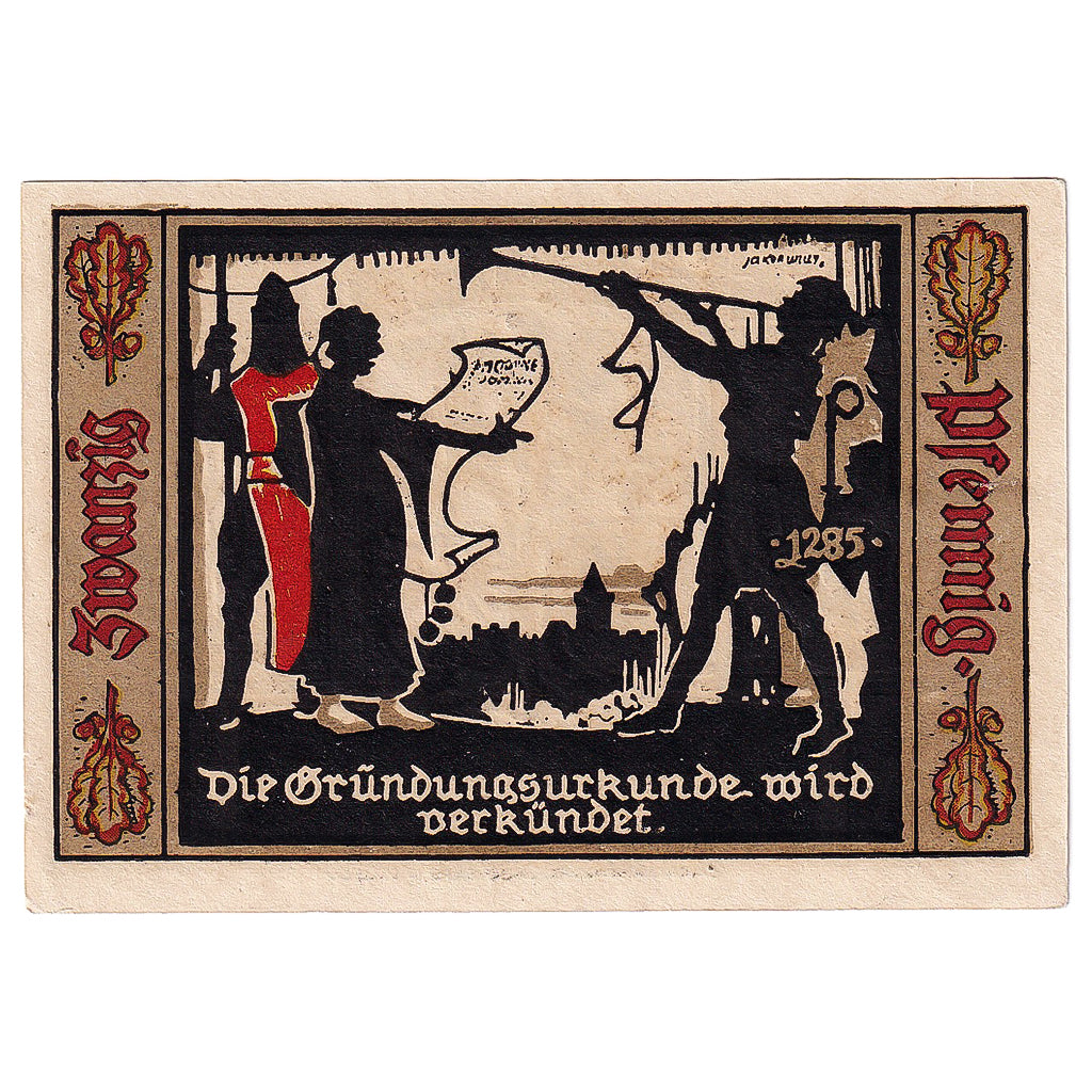 Billete, Alemania, Fürstenwalde, 20 Pfennig, Blason, 1921, SC, Mehl:403.1a