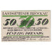 Geldschein, Deutschland, Brockau, 50 Pfennig, Texte 1920-10-22, UNZ- Mehl:189.1a