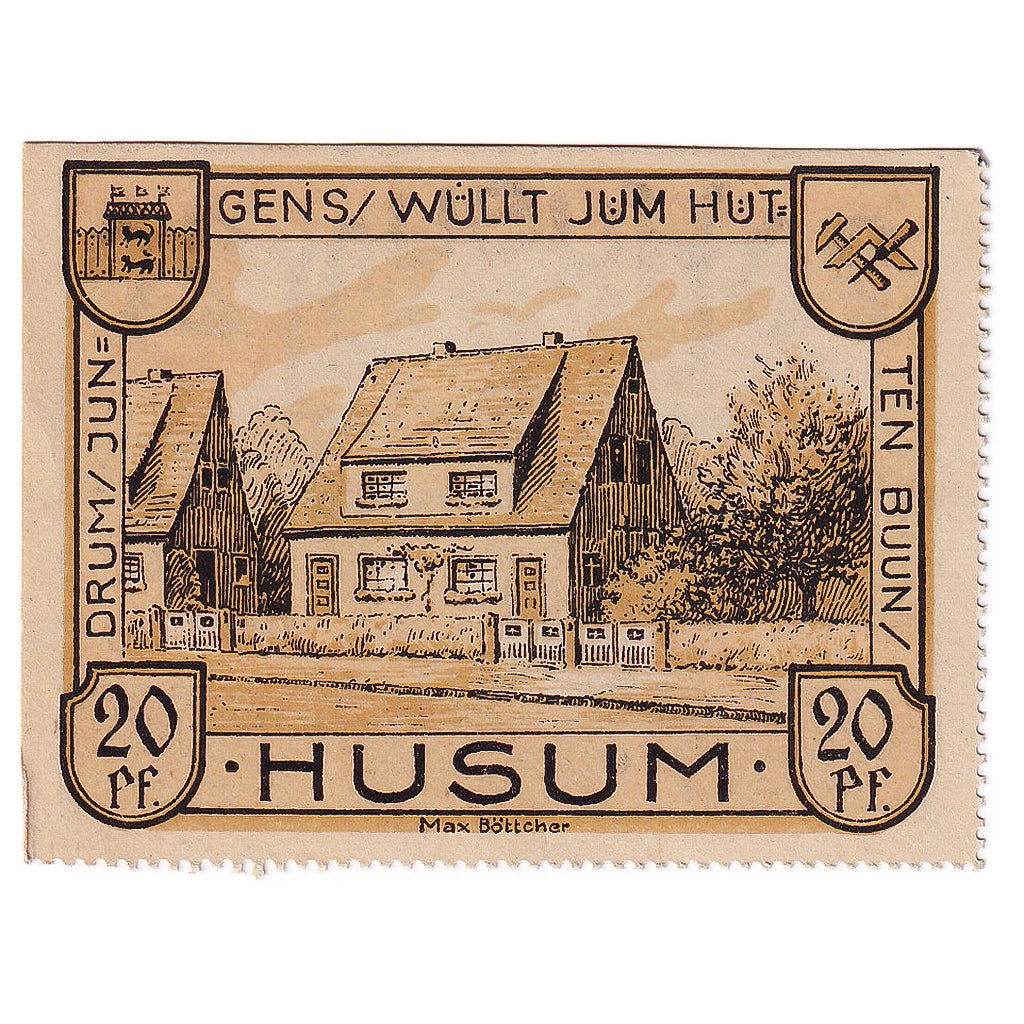 Banconote, Germania, Husum, 20 Pfennig, Eglise 1922-03-31, SPL Mehl:640.1a