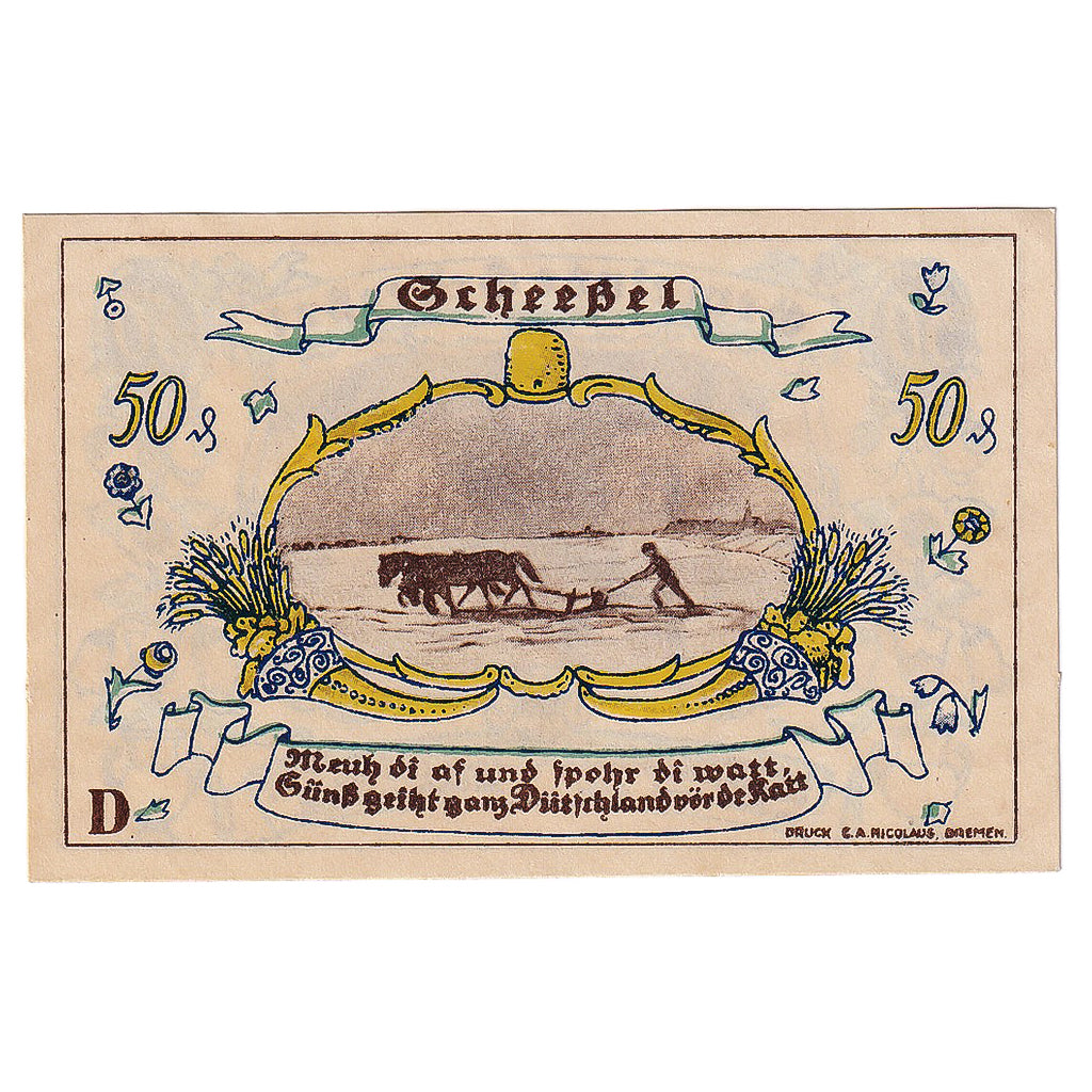 Banknot, Niemcy, Scheebel, 50 Pfennig, champs 1921-01-01, UNC(63) Mehl:1174.1a