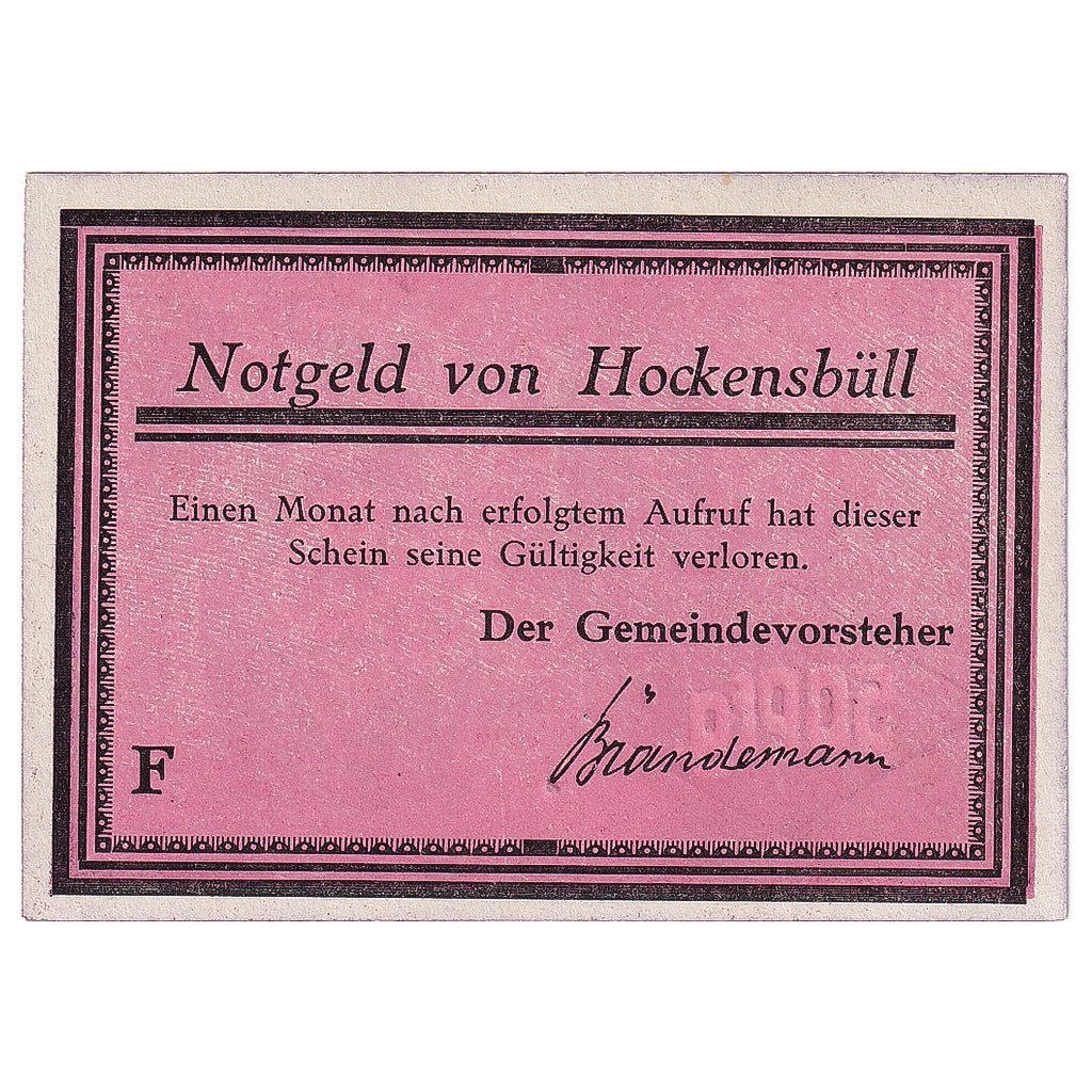 Banknot, Niemcy, HOCKENSBULL, 50 Pfennig, personnage, 1921, UNC(63), Mehl:614.2a