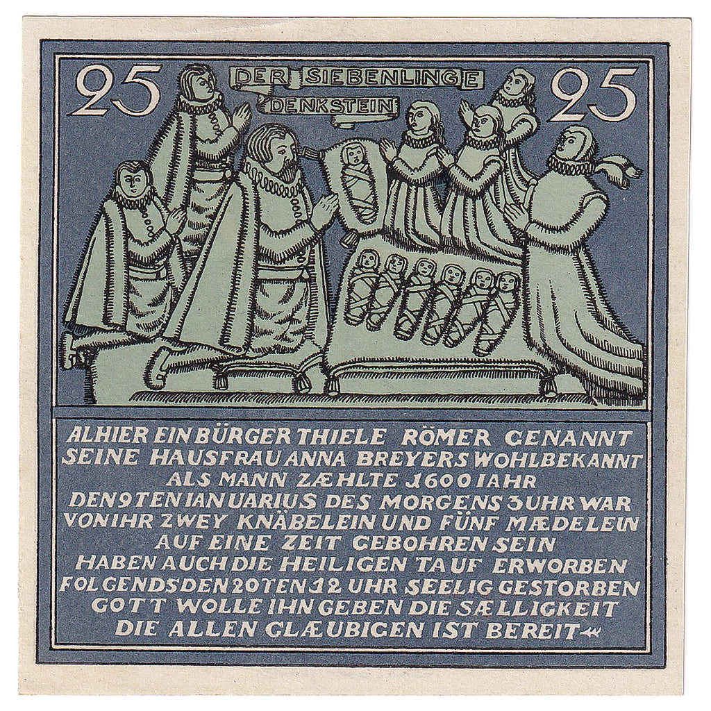 Banknot, Niemcy, Hameln, 25 Pfennig, personnage 1921-06-01, UNC(63) Mehl:566.1a