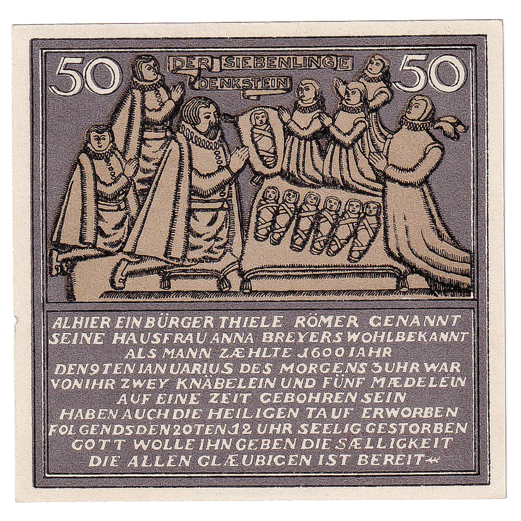 Banconote, Germania, Hameln, 50 Pfennig, personnage 1921-06-01, SPL Mehl:566.1a