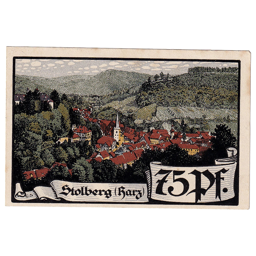 Banconote, Germania, Stolberg, 75 Pfennig, village, 1922, SPL-, Mehl:1273.2c