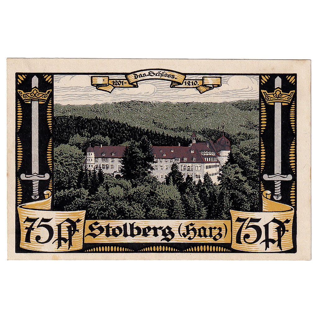 Banconote, Germania, Stolberg, 75 Pfennig, soldat, 1922, SPL, Mehl:1273.2c