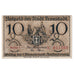 Geldschein, Deutschland, Fraustadt, 10 Pfennig, Blason, UNZ-, Mehl:F18.9