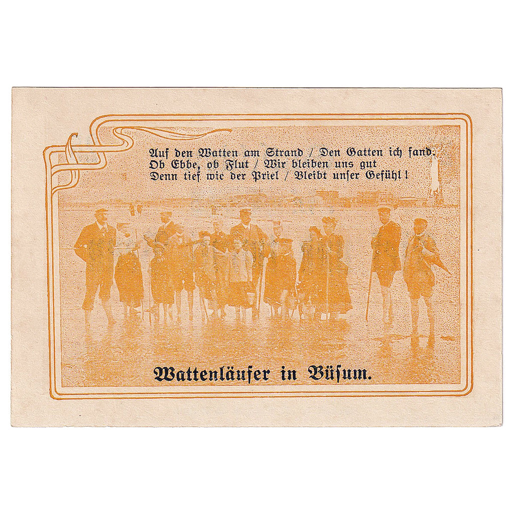 Geldschein, Deutschland, Büsum, 25 Pfennig, personnage 1921 UNZ- Mehl:202.1