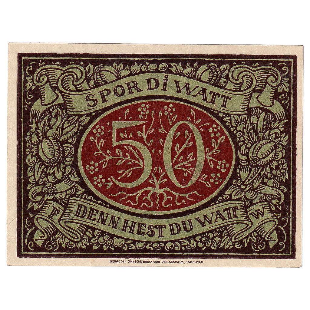 Banconote, Germania, Schneverdingen, 50 Pfennig, artisan, 1922, SPL, Mehl:1193.2