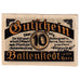 Geldschein, Deutschland, Ballenstedt, 10 Pfennig, chemin, 1920 UNZ- Mehl:61.2