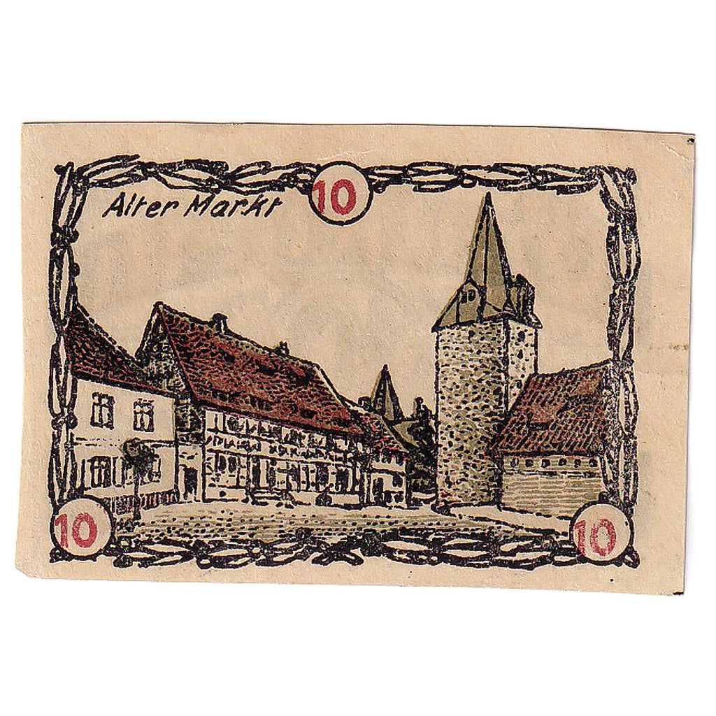 Banknot, Niemcy, Ballenstedt, 10 Pfennig, Eglise 1920-09-28, UNC(63) Mehl:61.2