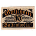 Geldschein, Deutschland, Ballenstedt, 10 Pfennig, château, 1920 UNZ- Mehl:61.2