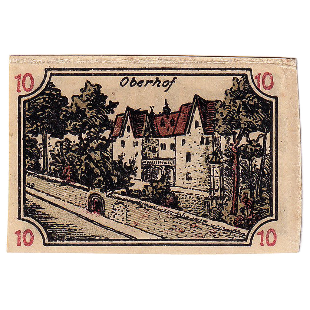 Geldschein, Deutschland, Ballenstedt, 10 Pfennig, château, 1920 UNZ- Mehl:61.2
