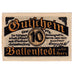 Geldschein, Deutschland, Ballenstedt, 10 Pfennig, hiver 1920 UNZ- Mehl:61.2