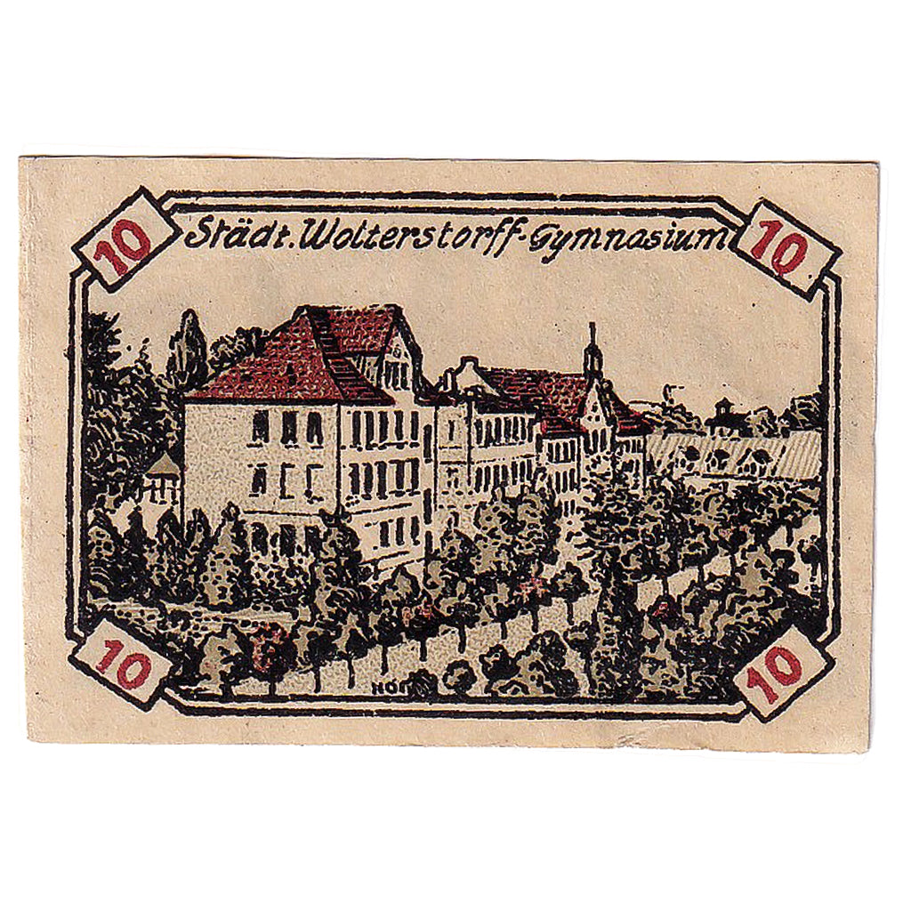 Banknot, Niemcy, Ballenstedt, 10 Pfennig, Monument 1920-09-28, UNC(63) Mehl:61.2