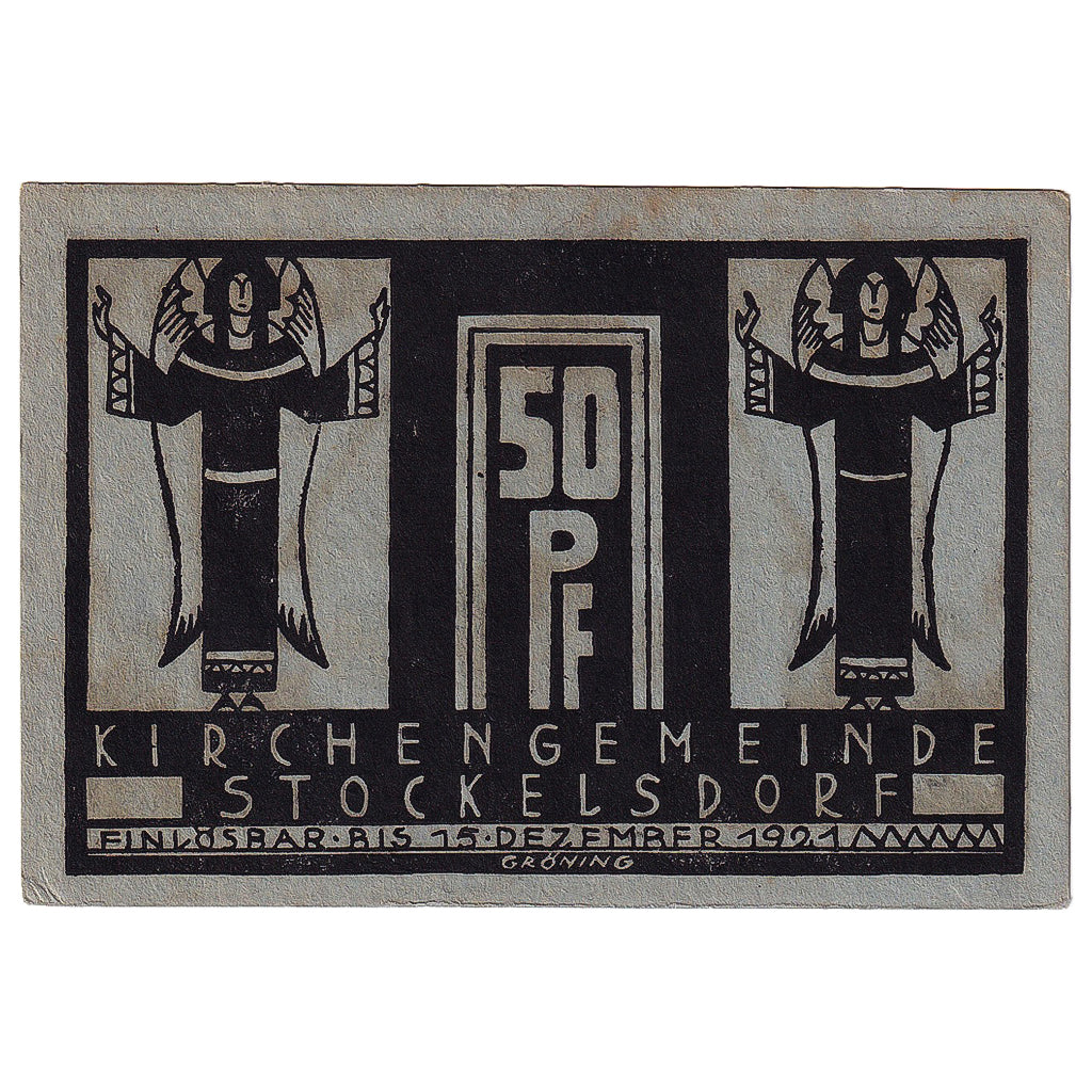 Banknot, Niemcy, Stockelsdorf, 50 Pfennig, Maison 1921, AU(55-58) Mehl:1271.1