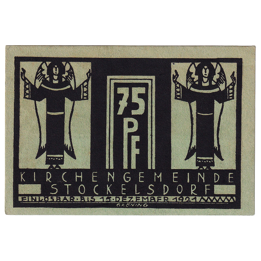 Banconote, Germania, Stockelsdorf, 75 Pfennig, ange, 1921 SPL Mehl:1271.1