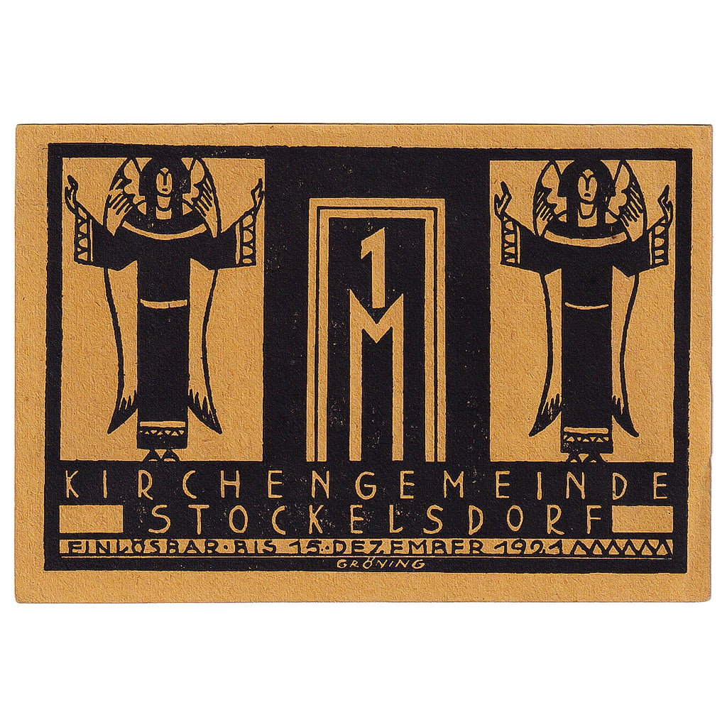 Billete, Alemania, Stockelsdorf, 1 Mark, Blason 1921-12-15, SC Mehl:1271.1