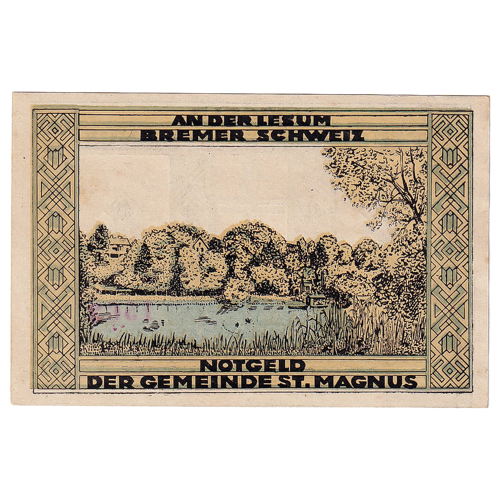 Billete, Alemania, St Magnus, 75 Pfennig, Forêt, 1921 SC Mehl:1166.1