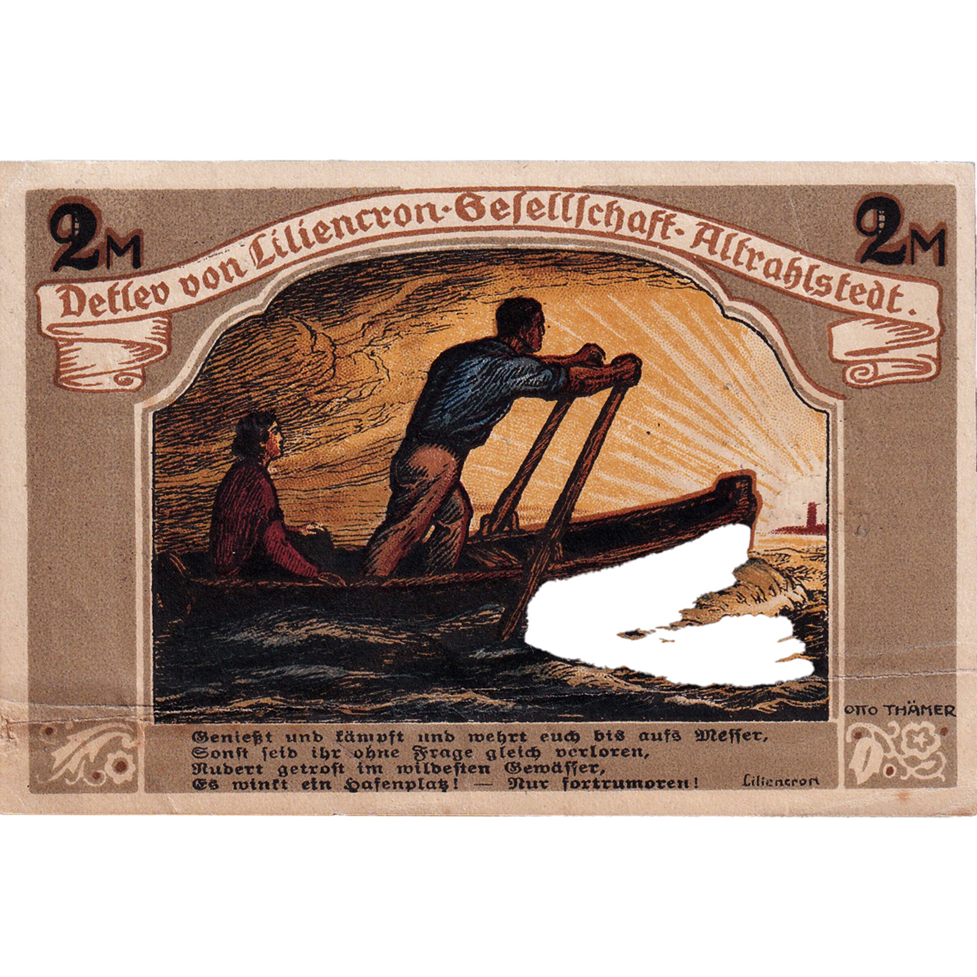 Banknot, Niemcy, Altrahlstedt, 2 Mark, Eglise 1922-10-15, AU(50-53) Mehl:31.1