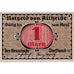 Geldschein, Deutschland, Altheide, 1 Mark, porte, 1921, UNZ-, Mehl:28.2