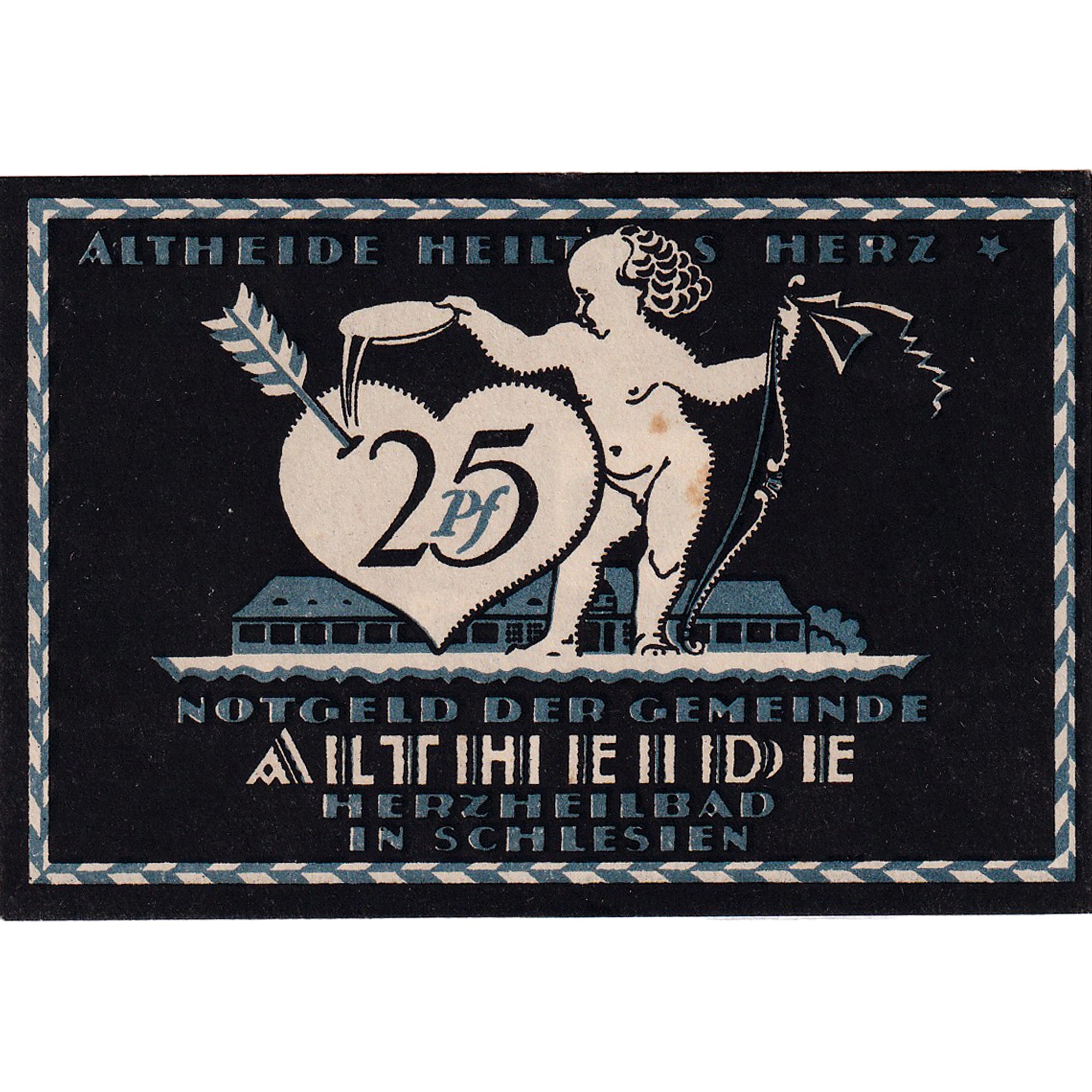 Banconote, Germania, Altheide, 25 Pfennig, Blason, 1921, SPL, Mehl:28.1