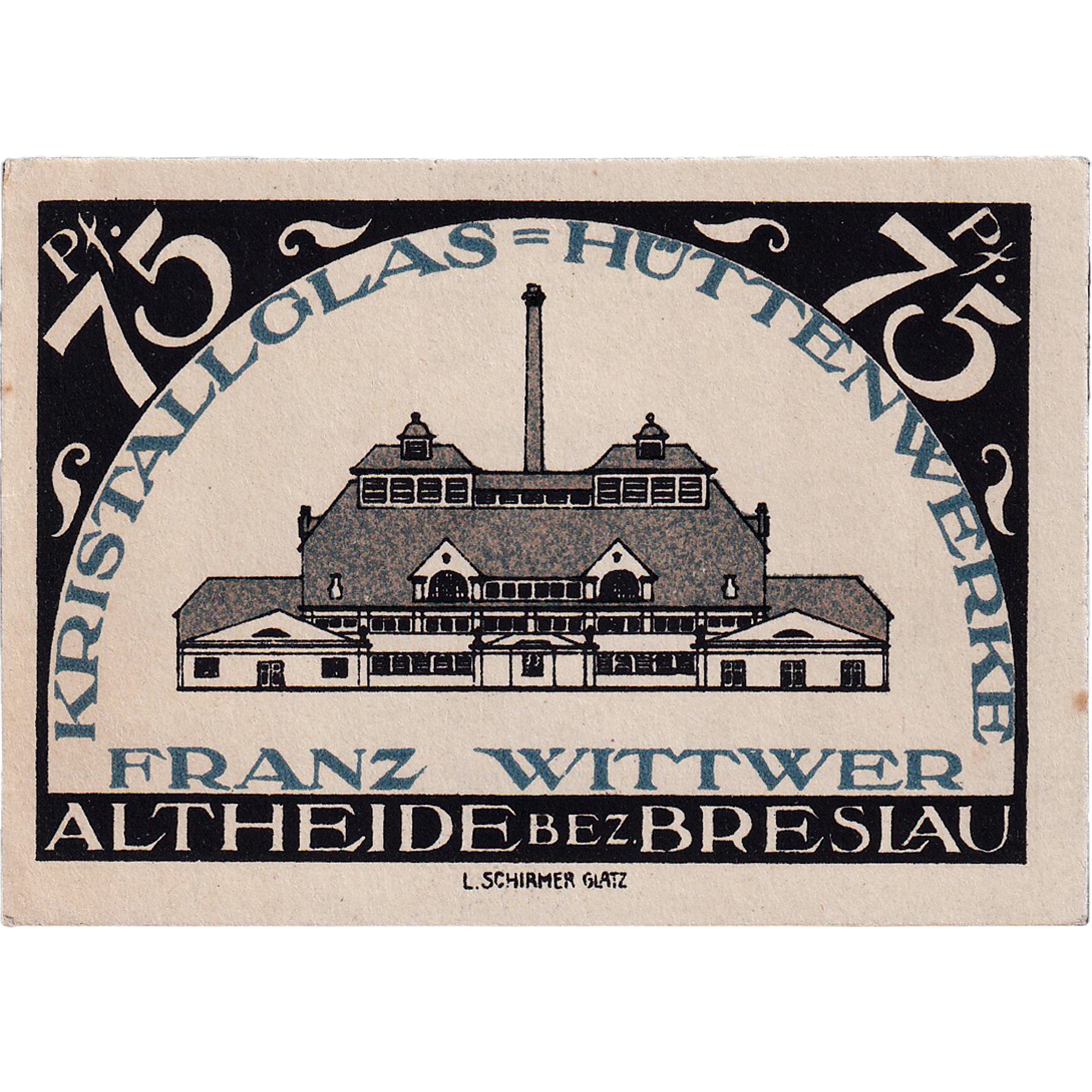 Geldschein, Deutschland, Altheide, 75 Pfennig, Usine, 1921, UNZ-, Mehl:28.1