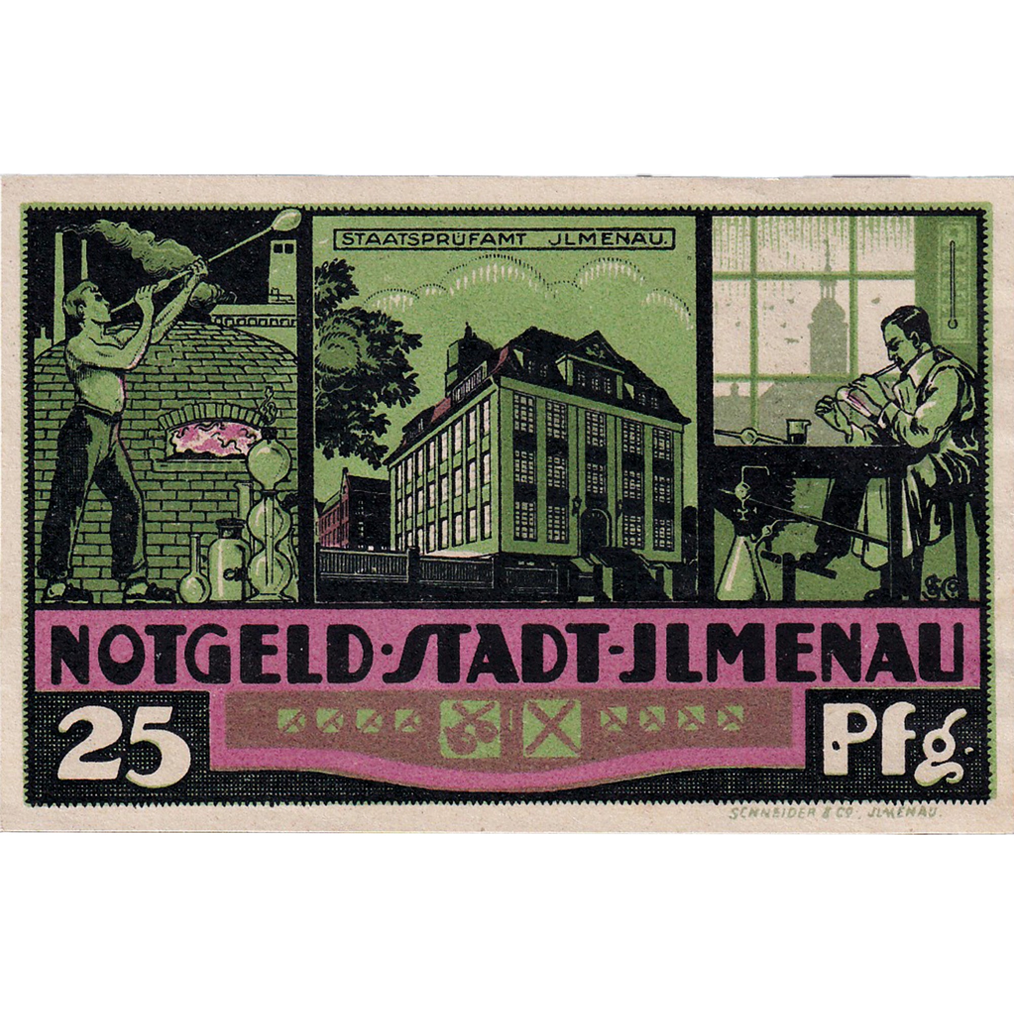 Billete, Alemania, ilmenau, 25 Pfennig, Blason 1921-01-01, SC Mehl:643.1a