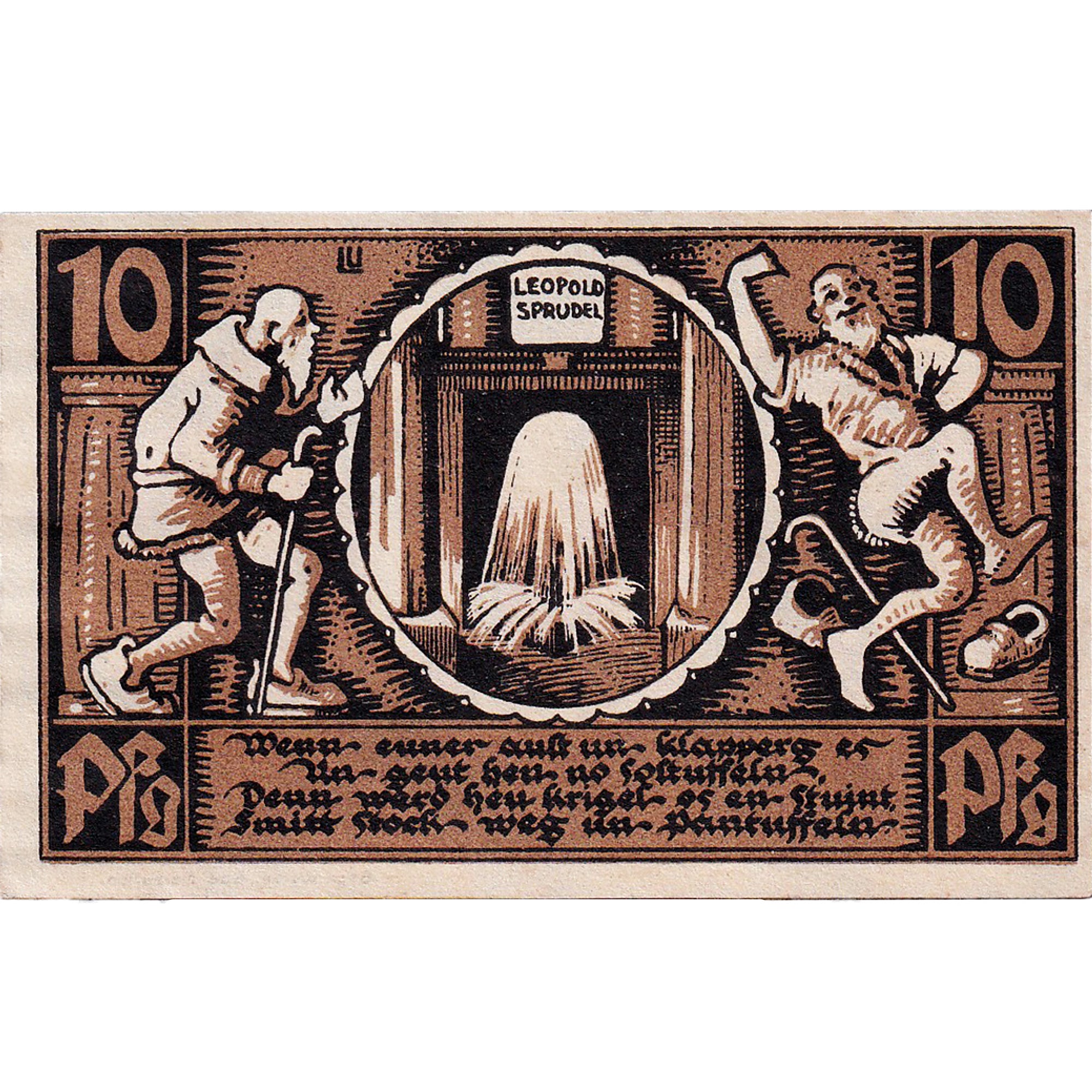 Geldschein, Deutschland, Salzuflen, 10 Pfennig 1921, UNZ- Mehl:1159.1