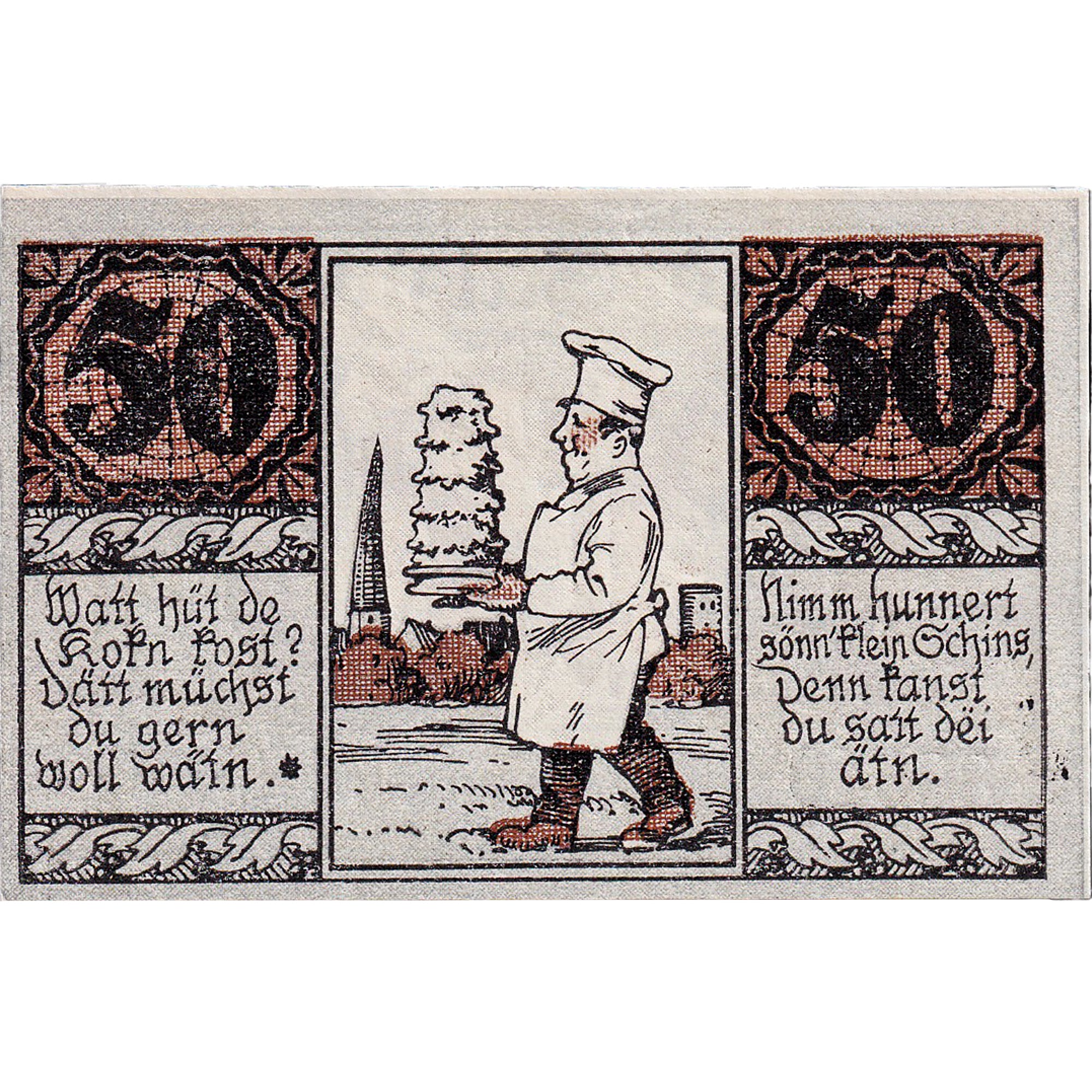 Banconote, Germania, Salzwedel, 50 Pfennig, champs, 1921 SPL Mehl:1162.1a