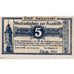 Billete, Alemania, Salzwedel, 5 Pfennig, Texte, 1920, 1921-12-31, SC, Mehl:S8.3b