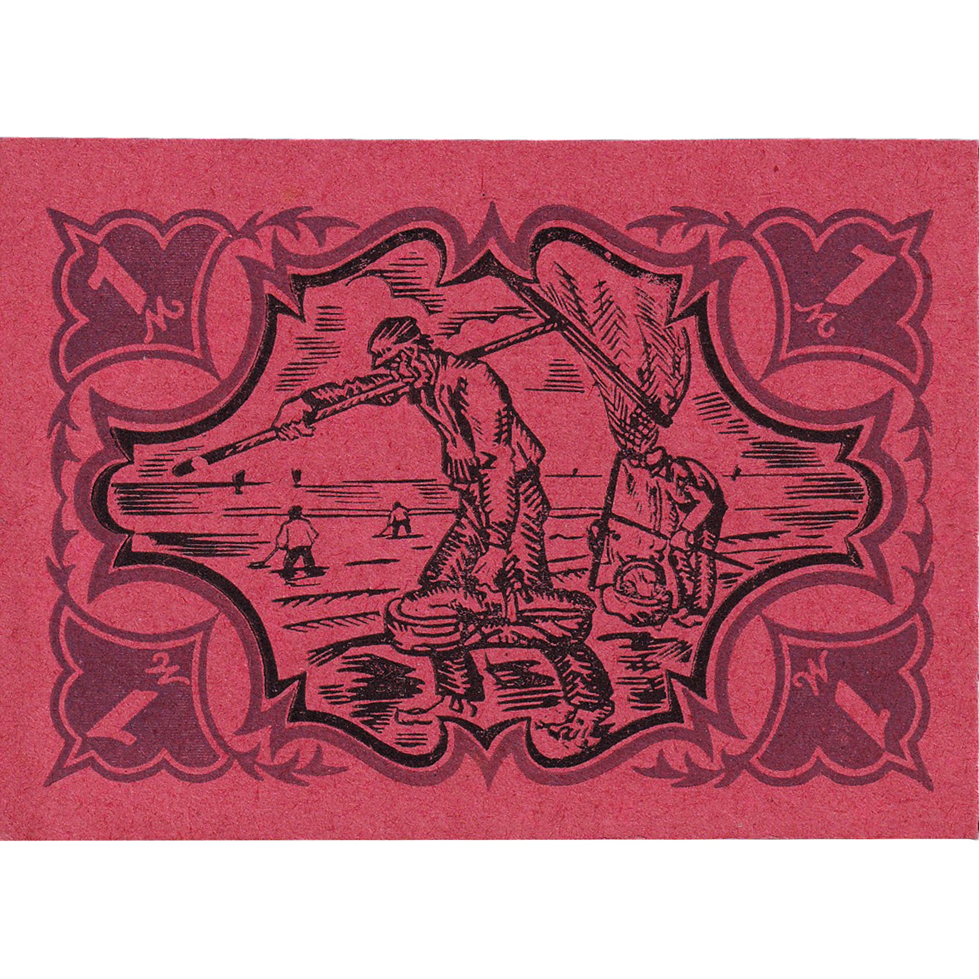 Geldschein, Deutschland, Schobull, 1 Mark, pêcheur, 1921 UNZ- Mehl:1194.7c