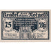 Geldschein, Deutschland, Brakel, 75 Pfennig, Monument 1921-06-01 UNZ- Mehl:150.1