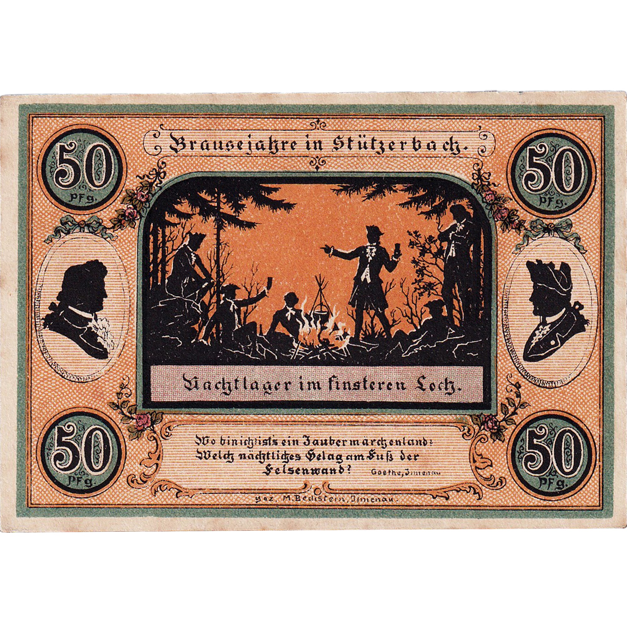 Banknot, Niemcy, Stützerbach, 50 Pfennig, personnage, 1921, UNC(63) Mehl:1287.1